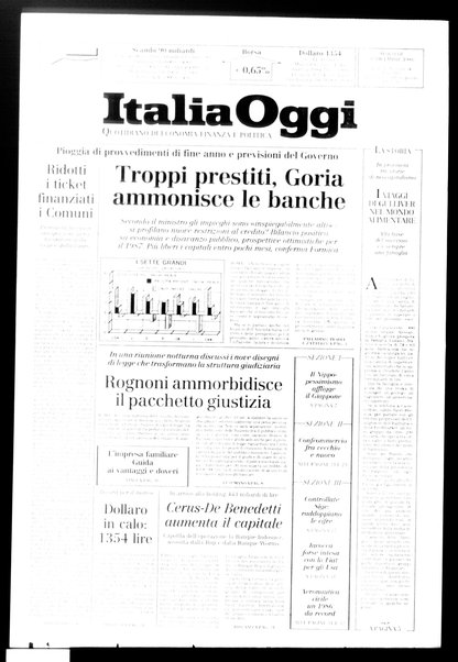 Italia oggi : quotidiano di economia finanza e politica